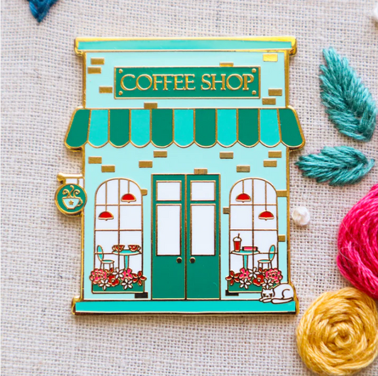 Coffee Shop Main Street Needle Minder - Flamingo Toes