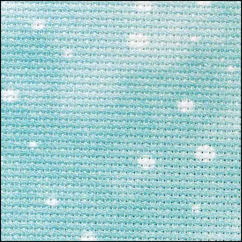 16 Count Aida Snow on Aqua Fabric by Fabric Flair