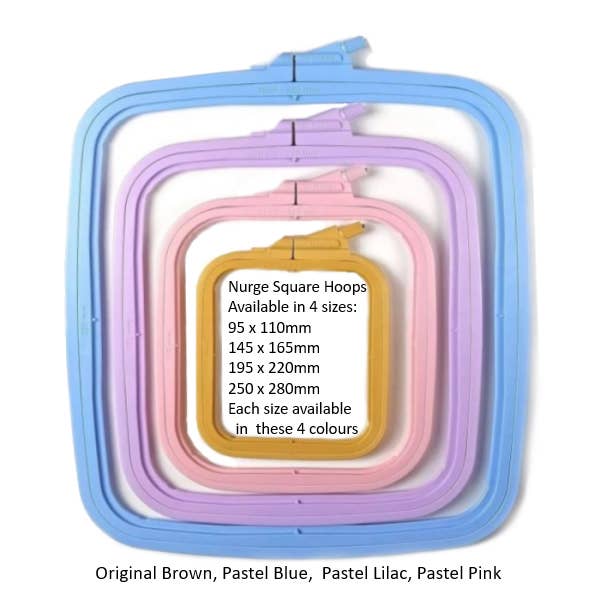 Nurge Square Plastic Hoop 3.75" x 4.3" - Pastel Lilac