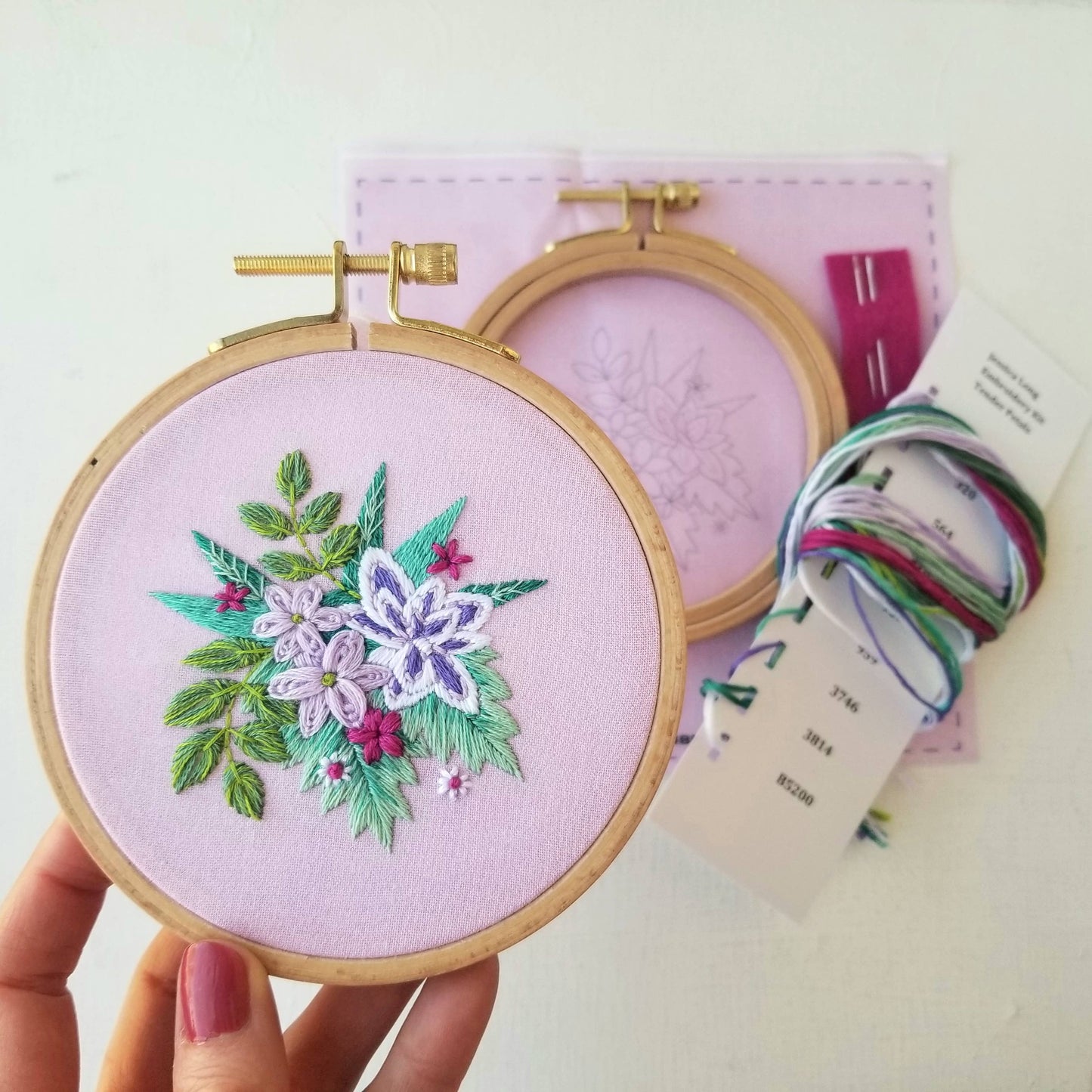 Tender Petals Beginner Embroidery Kit - Jessica Long Embroidery