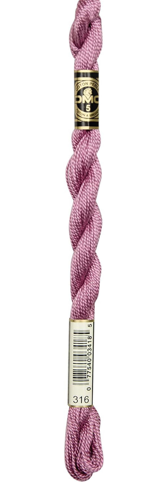 DMC Pearl Cotton Skein Size 5 Antique Mauve #316