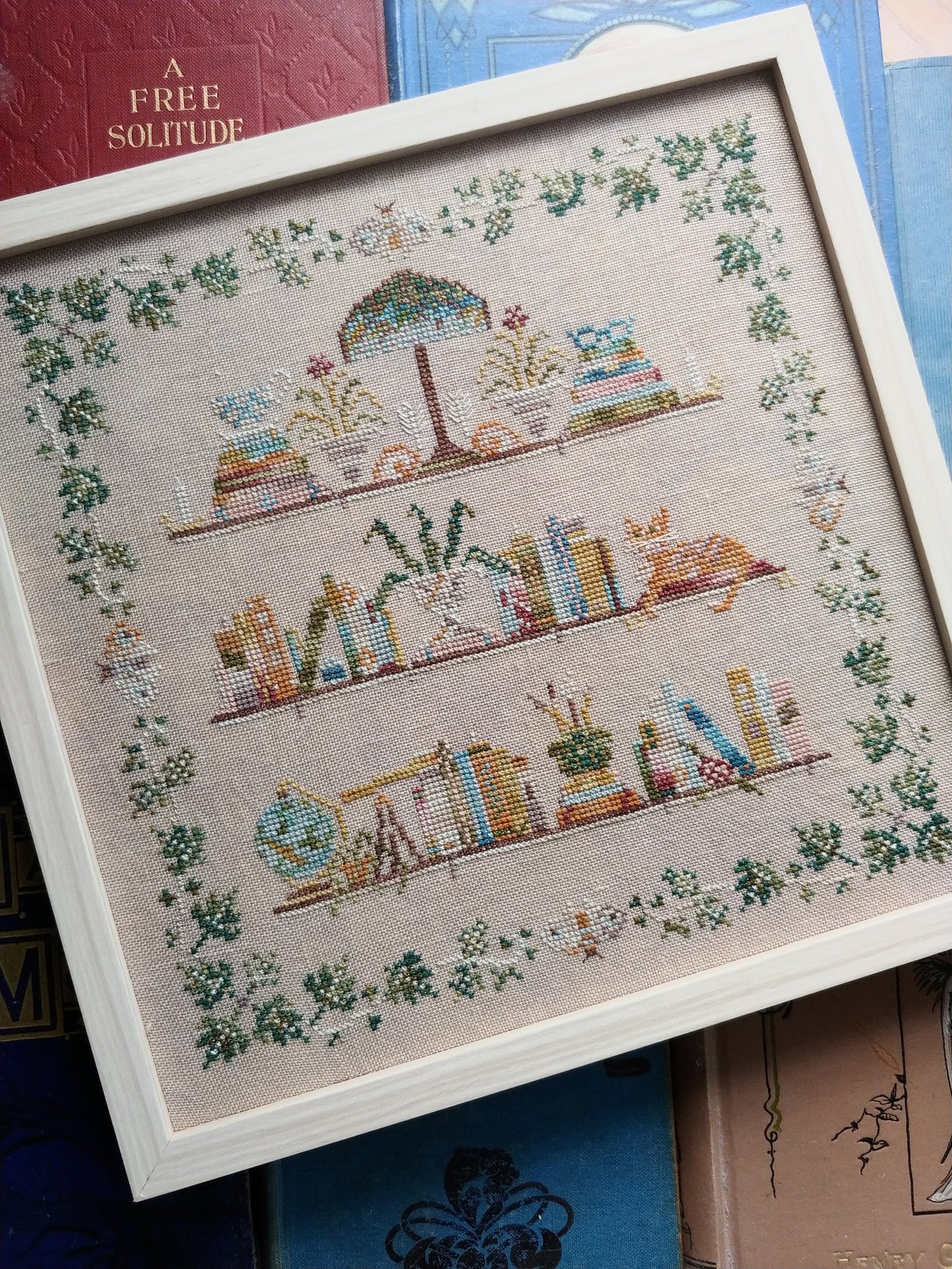 In The Library Pattern and Thread Pack - Cottage Garden Threads
