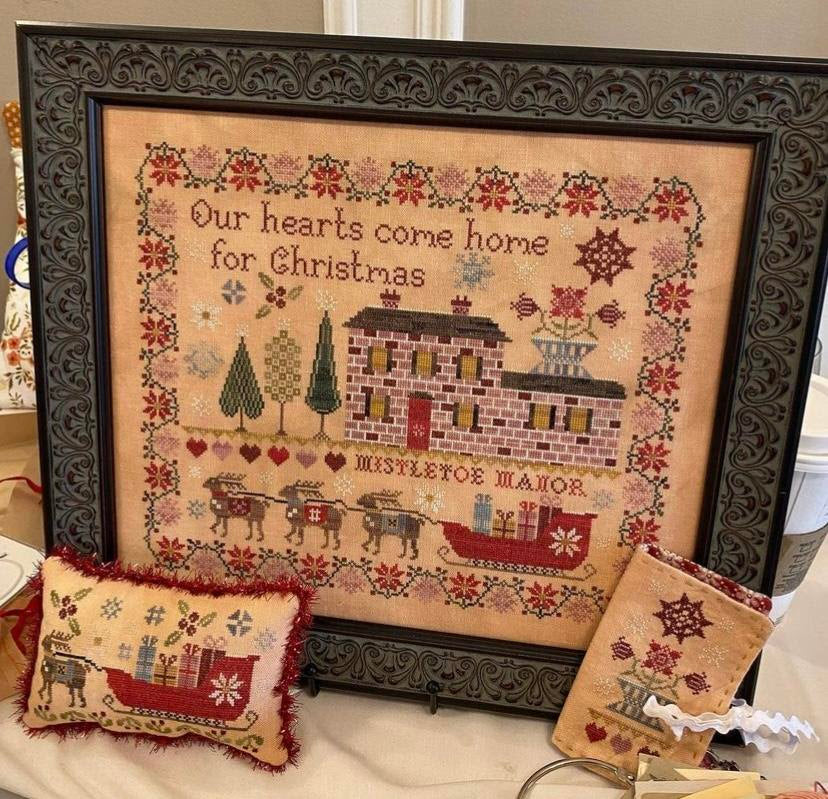 Mistletoe Manor Sampler and Smalls - Pansy Patch Quilts and Stitchery